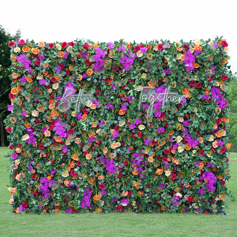 Orchid Rose Flower Wall