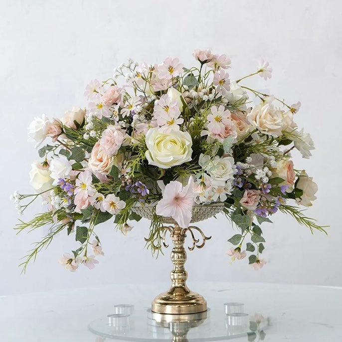 Floral Table Arrangement With Vase