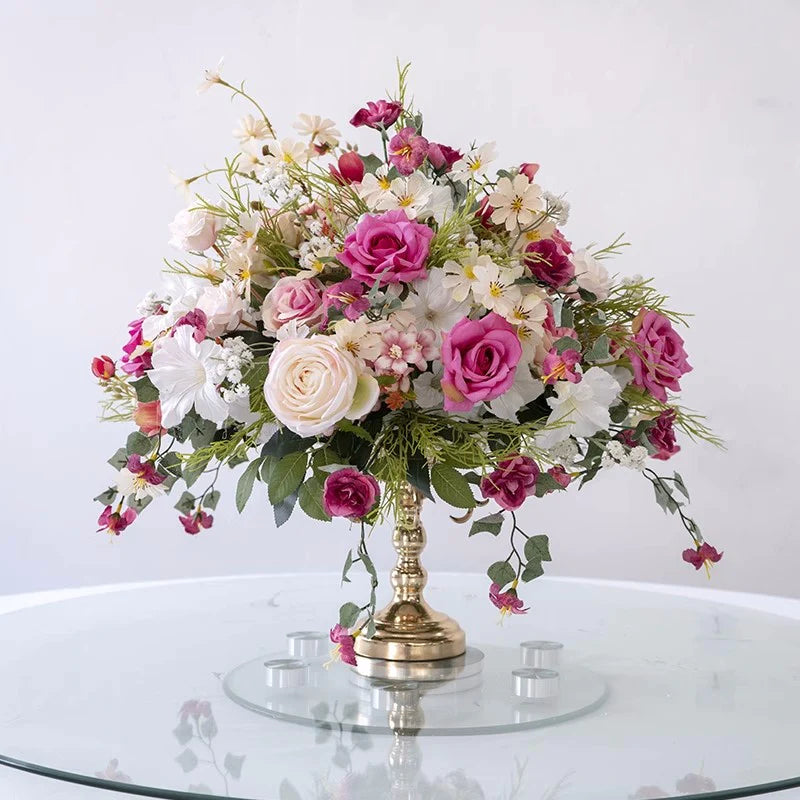 Floral Table Arrangement With Vase